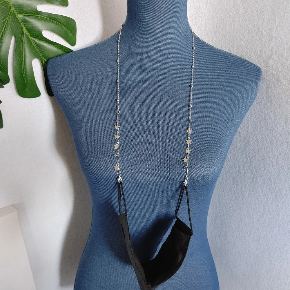 Gold Butterfly Mask / Glasses Chain Lany…